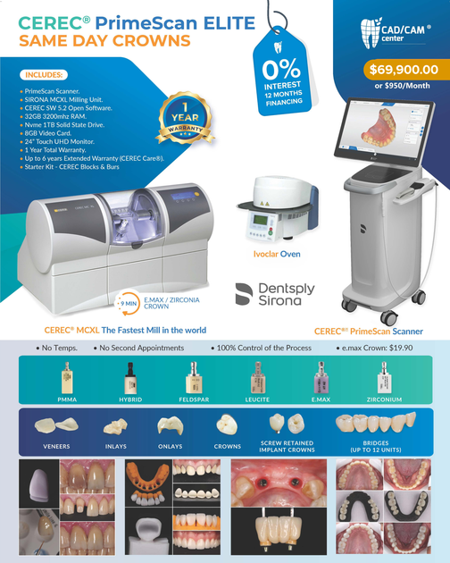 CEREC® Omnibeast - MCXL Milling Unit + Ivoclar Programat Furnace