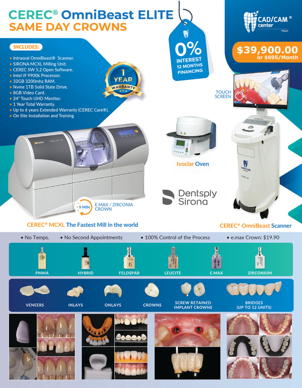 CEREC® Omnibeast + MCXL Mill + Ivoclar CS - $39,900.00