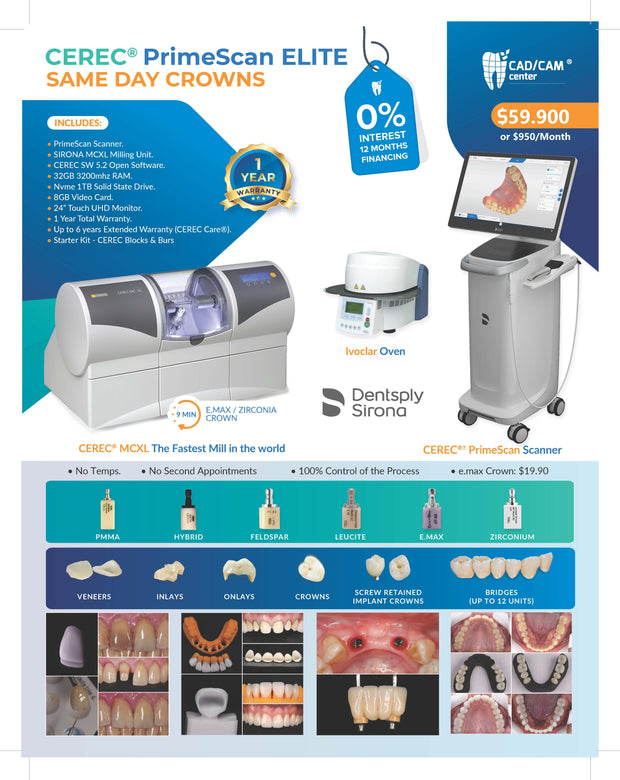 CEREC® Primescan + MCXL Mill + Ivoclar CS - $59,900.00