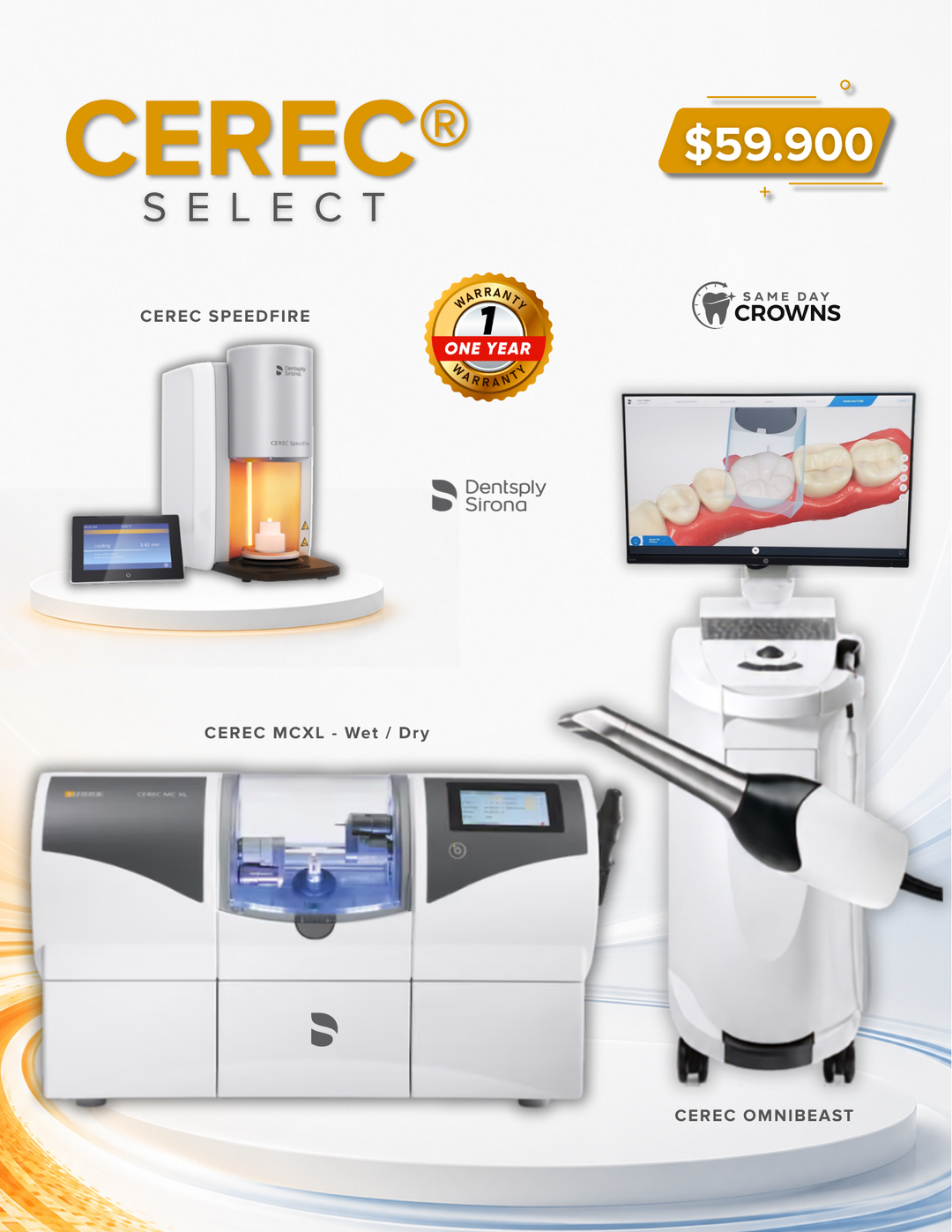 CEREC® Omnibeast - MCXL Milling Unit + Ivoclar Programat Furnace
